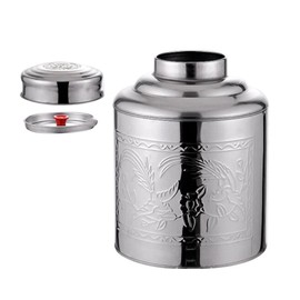 UPKOCH Spice Jars Tea Canisters 250 g Tea Storage Container Dry Fruit Container Sealed Bottle Compact Storage Container Coffee Bean Box Kitchen Tin 16 x 12 cm Metal Tin Tea Tea Canister Coffee Tin