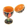 Egg Shaped Trinket Boxes Rhinestones Inlay Hand Painted Enamel Delicate