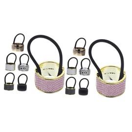 OHPHCALL Ponytail Hair Cuffs 12pcs Black Hair Ties Ponytail Holder for Women for Women