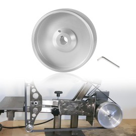 2" x 72" Belt Grinder Wheel 6" for Knife Grinder, Premium Aluminum Alloy 6" Drive Wheel with 5/8" Bore, Crowned for Belt Stability