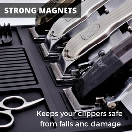 Magnetic Barber Mat, Barber Mats for Clippers, Barbershop Salon Pad for Station, Table Matt, Counter Tool Organizer for Pro Hairstylist
