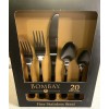 Bombay GENEVA 20 pc Fine Stainless Steel Black Flatware Set