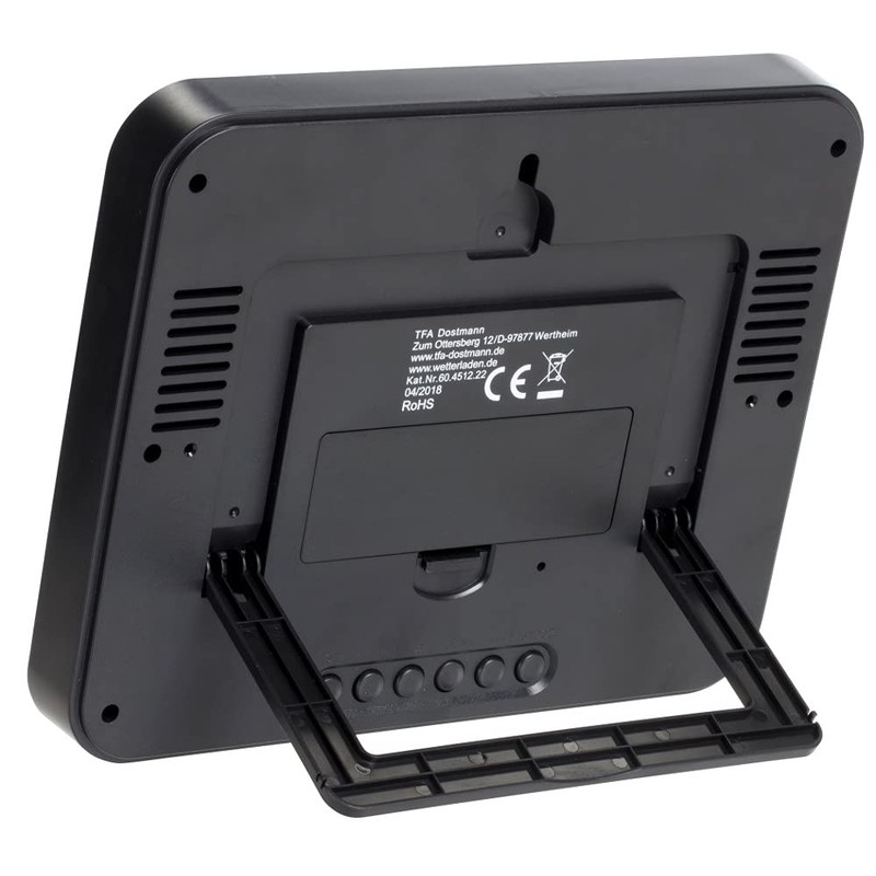 TFA Dostmann Timeline Max Radio Controlled Wall Clock Digital Day