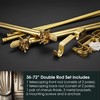 ILAISIHOME 1-1/8 Inch Diameter Brushed Gold Curtain Rods with Cherub