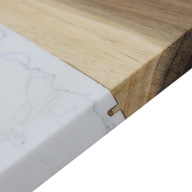 HEVSTIL Marble Cutting Board, Marble and Acacia Wood Cutting Board