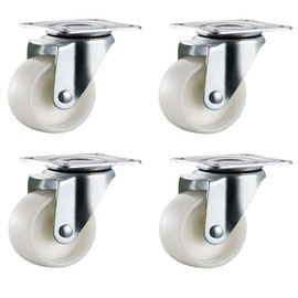 Qty. 4 x 50mm Nylon Swivel Castors - Furniture, Appliance & Equipment Small Wheels by Bulldog Castors - Max 110Kg Per Set