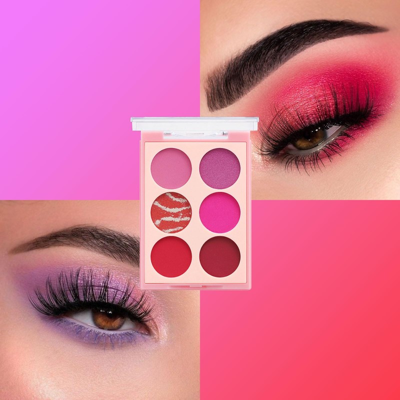 Pink Eyeshadow Palette, Pink Make-Up Palettes Shimmer Eye Shadow, Highly