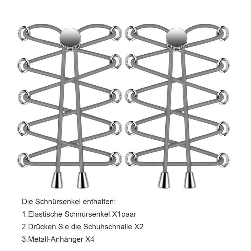 Widamin Elastic shoelaces with quick release, laces without tying, quick