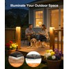 ENSLI 4x4 Solar Post Cap Lights Outdoor, 6 Pack Fence
