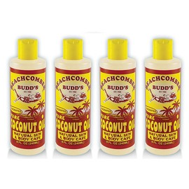 Beachcomber Budd's Pure Coconut Oil 8 oz. Unscented 4 Bottles