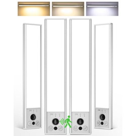 EZVALO 4-Pack Under Cabinet Lights, 2300mAh Rechargeable Motion Sensor Light Indoor, Wireless Closet Lights Battery Operated, with 3 Color Temps, Dimmable, Magnetic, for Kitchen, Stair, Pantry(8inch)