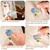WANDIC Flower Rub Stickers 6 Styles 12 Sheets Natural Plant