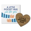 Little Pocket Hug Just For You Wooden Heart Token with