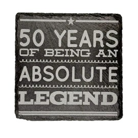 50th Birthday Gifts Men Funny Slate Coaster - 50th Birthday Gifts for Women Friend - 50th Birthday Ideas for Men - Novelty and Funny 50th Birthday Gifts