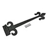 Renovators Supply Manufacturing Strap Hinge 18 in. Black Wrought Iron