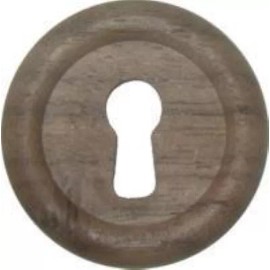 Furniture Knowledge Round Walnut Large Keyhole Cover 1.312" - 1.5-16ths Inch Diameter vintage antiqu