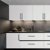 Coinkoly 6 Pack 7.5"(192mm) Black and Gold Cabinet Pulls Knurled
