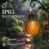 GIGALUMI Solar Hanging Lights for Outdoors, Pack of 8 Flickering