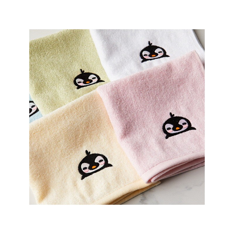 Soft touch Bamboo Yan character daycare towels 5 pieces, Bamboo