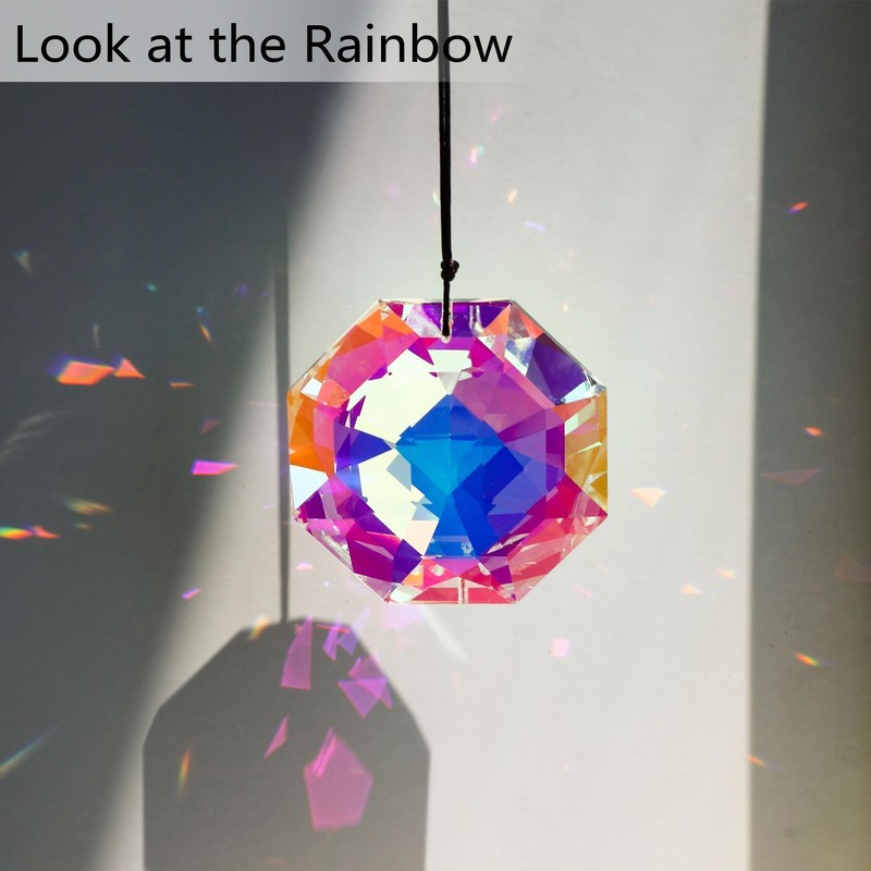 3inch Rainbow Sun Catcher Crystals for Windows AB Colored Large