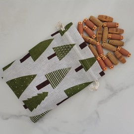 60PCS Dreadlocks Beads Wood-like Hair Jewerly Imitation Wood Long Tube Beads Hair Accessories For Braids Twists Locs DIY Craft Barrel Beads