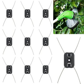 String Trimmer Head Electric Weed Trimmer Blade Replacement Steel Wire Line Trimmer Spool Wire Weed Trimmer Head Weed Wacker Attachment for Cordless Grass Trimmers (10Pcs, Bore 0.2inch/5.5mm)