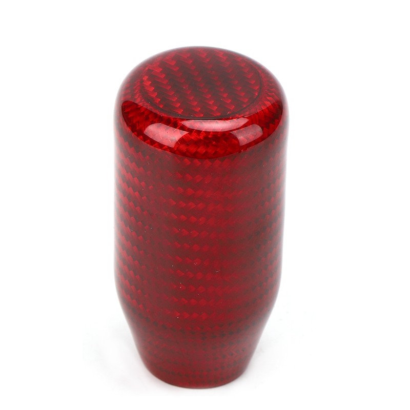 Universal Car Gear Shift Knob Head Aluminum Carbon Fiber Auto