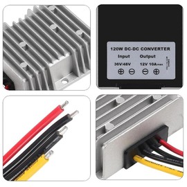 DIANN DC Voltage Reducer Converter DC 36V/48V to 12V 10A Automatic Step Down Up Voltage Regulator Power Converter Waterproof Module Transformer for Golf Cart Club Car
