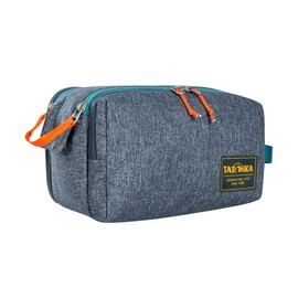 Tatonka Toiletry Bag Cosmetic Double Zip Pouch (6L) - Large Wash Bag with Double Zip Opening and Multiple Compartments - 17 x 27 x 13 cm (Navy)