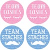 Baby Gender Reveal Team Boy or Girl Stickers - Lashes