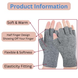 Le11 Ladies Hot Thermal Fingerless Gloves | 100% Acrylic Warmers For Winter | Versatile Design For Typing, Exercising & Daily Use | Available In 7 Stylish Colours