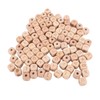 100Pcs Alphabet Wooden Beads,12mm Side Length AZ Square Wooden Letter