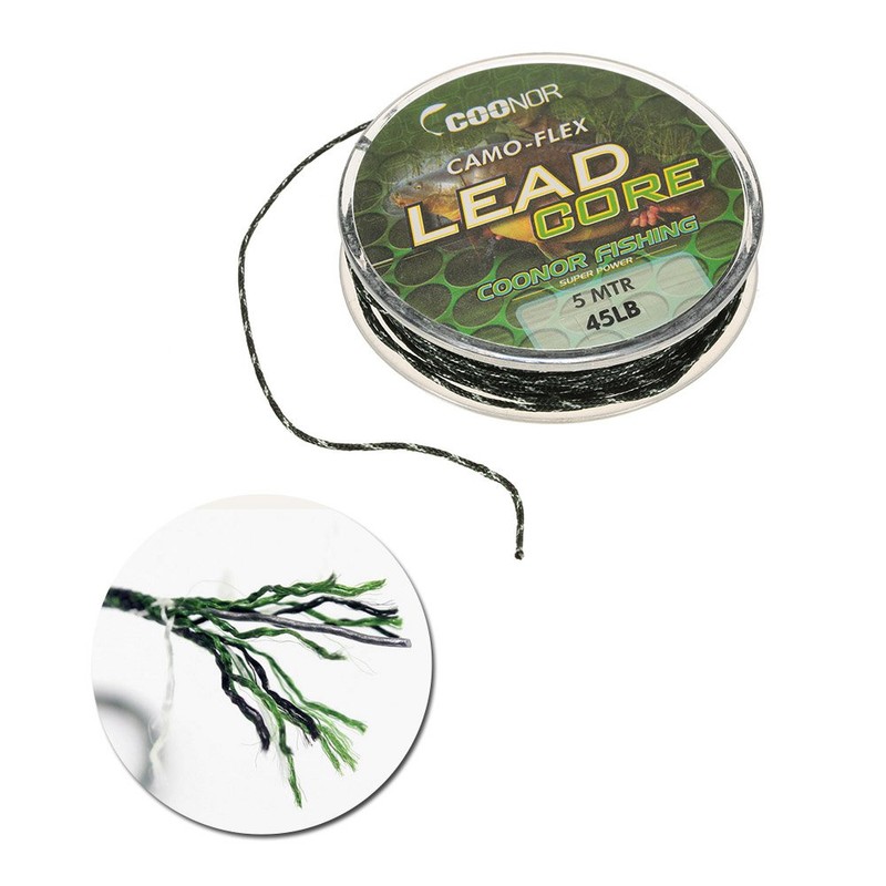 45lb 5m Leadcore Braided Carp Fishing Line Hair Rigs Lead