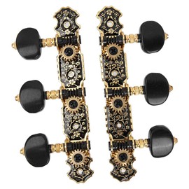 Alomejor 3 Pairs Set Classic Guitar Pegs Tuning Pegs Rustproof Easy to Use with Fixed Screws for Guitar Machine Head Decoration Alternative