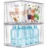 Zero Zoo 4Pack Large Stackable Kitchen Storage Drawers, Clear Foods