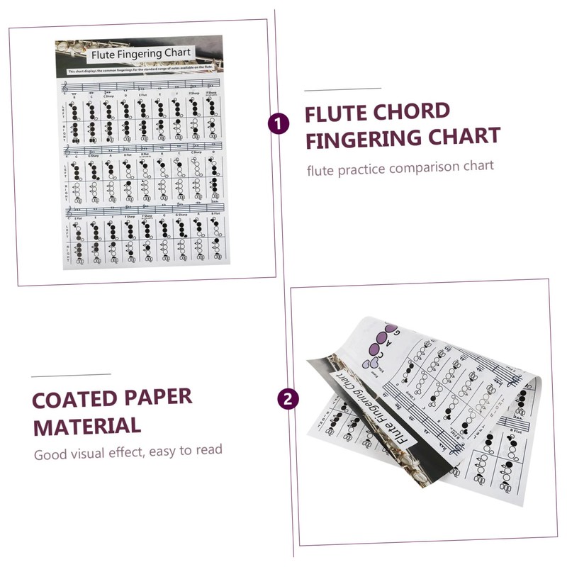 Kisangel Flute Chord Practice Chart Essential Learning Guide for Flute