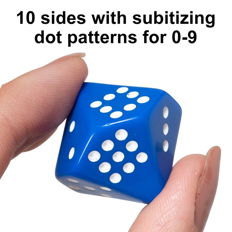 LEARNING ADVANTAGE Subitizing Dice - Set of 6 - Hands