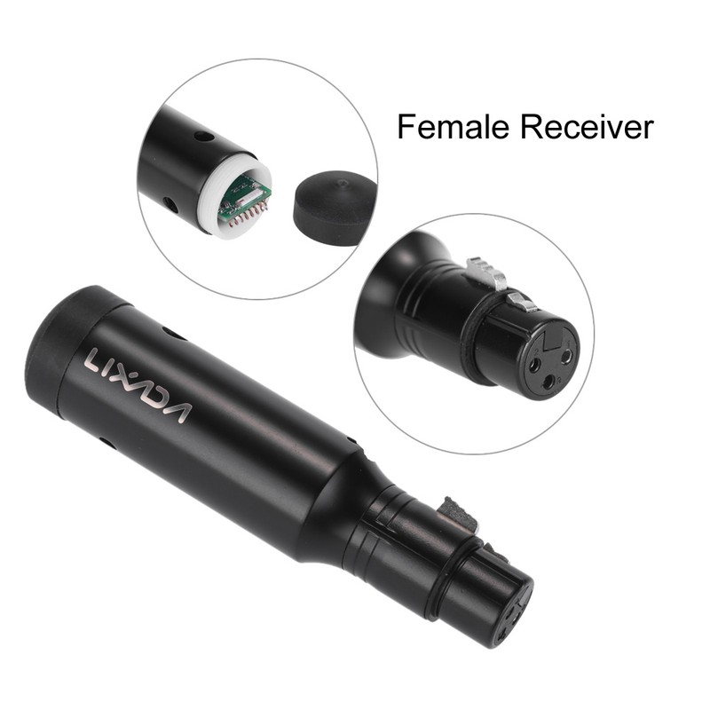 Lixada Rechargeable 2.4G ISM DMX512 Wireless 3 Pins Female Receiver