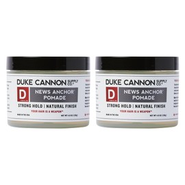 Duke Cannon News Anchor Hold Pomade - Strong Hold & Natural Finish (Pack of 2, 4.6 oz.)