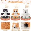 Gejoy 3 Pcs 6 Inch Plush Dog Kitten Stuffed Animals