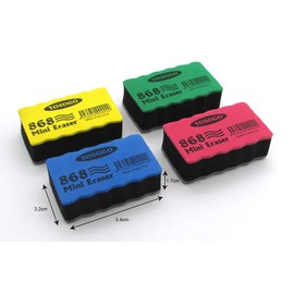 Mini Sized Dry-Erase Whiteboard Eraser - Perfect Small Whiteboard Erasers for Classroom, Home and Office - Pack of 12