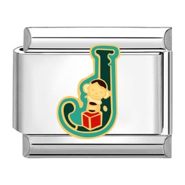 Quiges - 9 mm Italian Style Charm Module Stainless Steel Alphabet Letter Z for Italian Bracelets, Rhinestone Stainless Steel