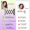 FASCINATE 5000mAh Rechargeable Wall Mounted Makeup Mirror with Lights, 8.7