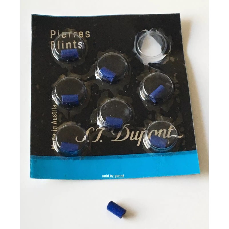 S.T. Dupont Blue Lighter Flints Pack of 8 For D-Light