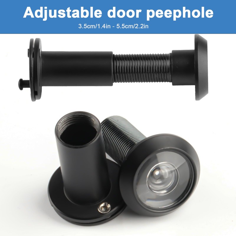 Door Viewer with Privacy Screen, 180° Wide Angle Optical Glass
