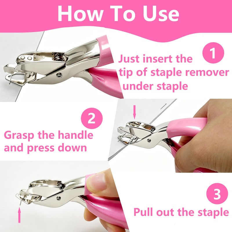 2PCS Staple Remover Staple Puller Remover for Home School Office,Quick