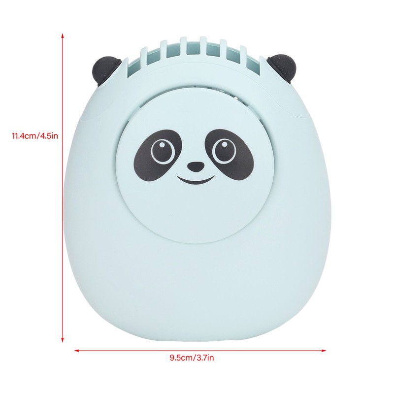 Portable Neck Fan Cute Bear 3 Speeds USB Rechargeable Quiet