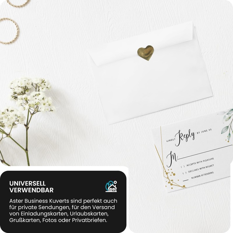Netuno 100 White Envelopes DIN Long 110 x 220 mm