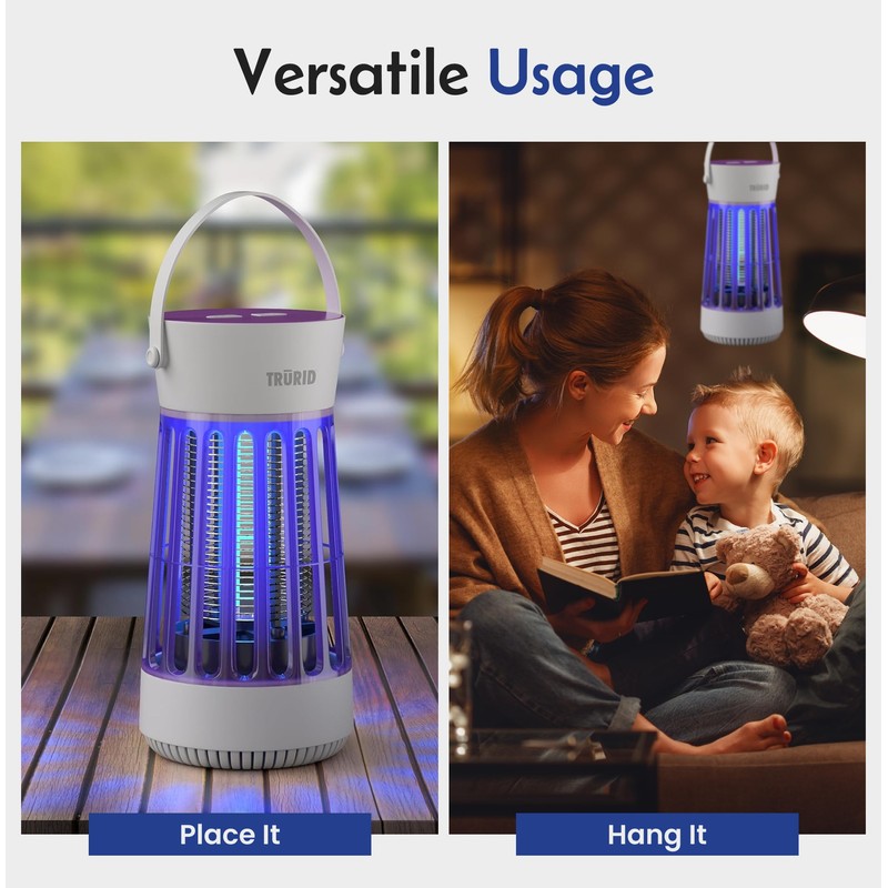 Bug Zapper, Indoor and Outdoor UV LED Mosquito Zapper Trap