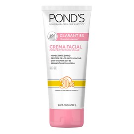 Ponds Crema Facial Clarant B3 con Factor de Proteccin Solar 30, 200 g